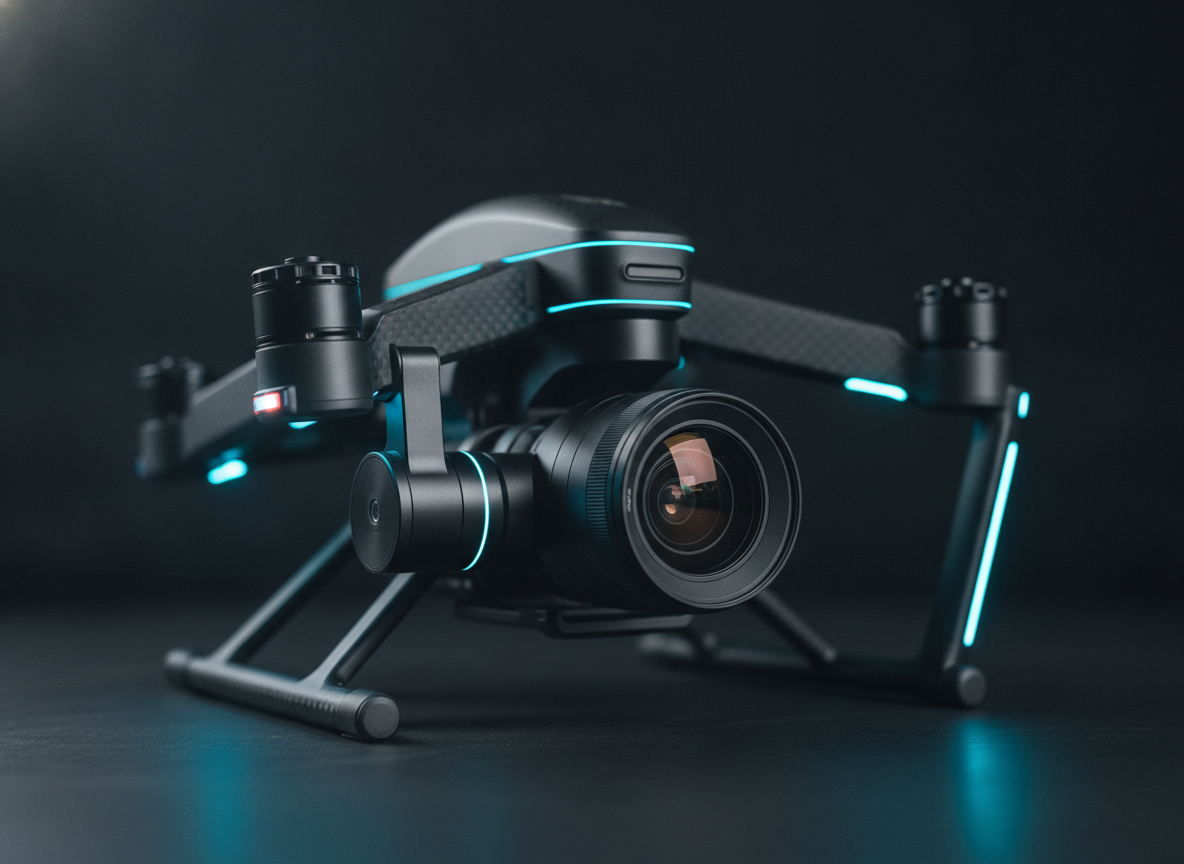Drone camera professionnel avec nacelle 3 axes